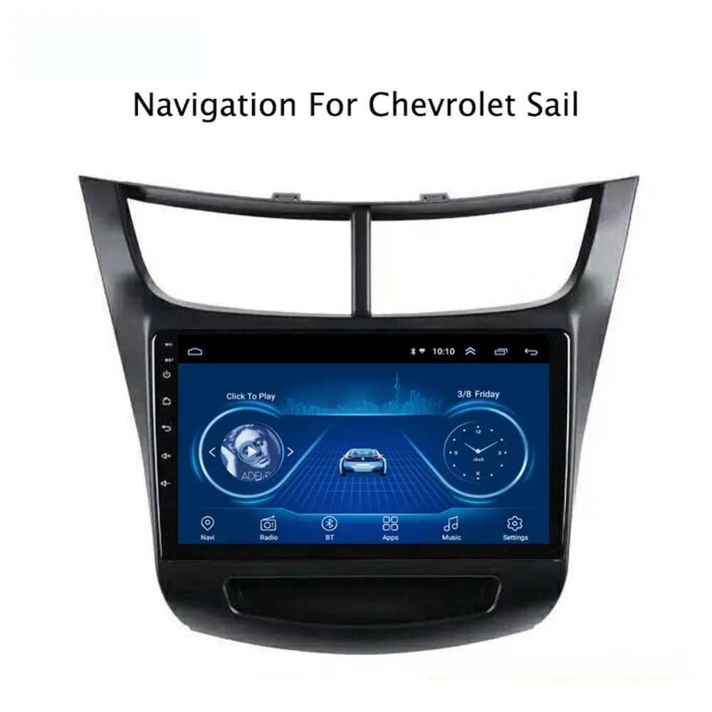 Super Slim Touch Screen Android 9.1 radio GPS Navigation for Chevrolet SAIL 2015-18 headunit tablet