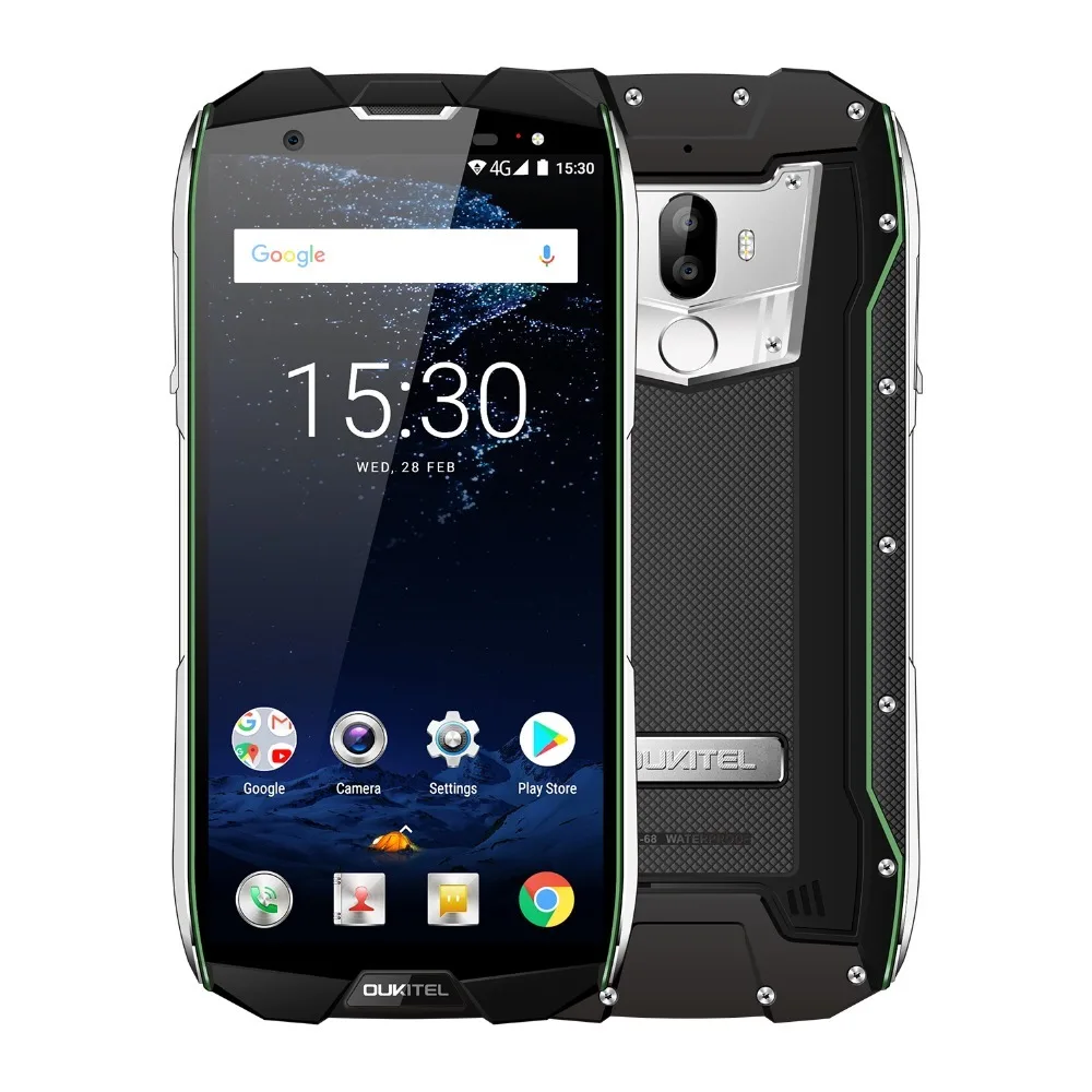 Oukitel Wp5000 Ip68 водонепроницаемый смартфон Android 7,1 Helio P25 Восьмиядерный 6 ГБ ОЗУ 64 Гб ПЗУ 5200 мАч 9 В/2 а мобильный телефон