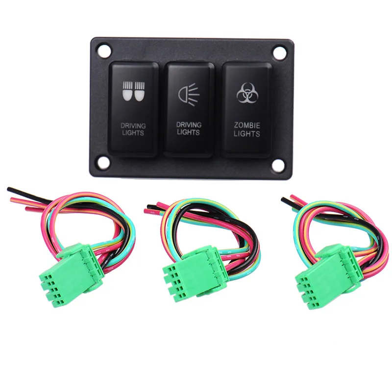 

1 Pieces Car 3 Button Driving Light Panel Switch for Toyota Zombie Light Rocker On Off Switch DC 12V