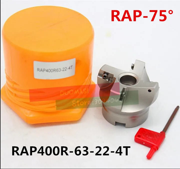 

RAP400R 63-22-4T 75 Degree High Positive Face Mill Cutting Diameter For APMT1604 inserts