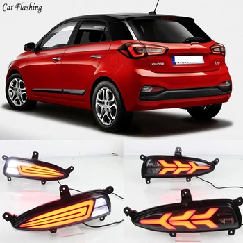 

2pcs Multi-function LED Reflector Lamp Rear Fog Lamp Bumper Light Brake Light Auto Bulb Reverse Light For Hyundai I20 2018 2019