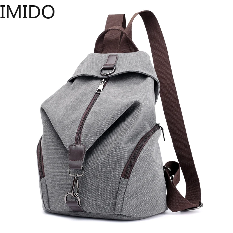 

Fashion Canvas Female Backpack Multifuction Casual Backpack for Teenager Girls 2019 Summer Women Large Capacity Shoulder Bag