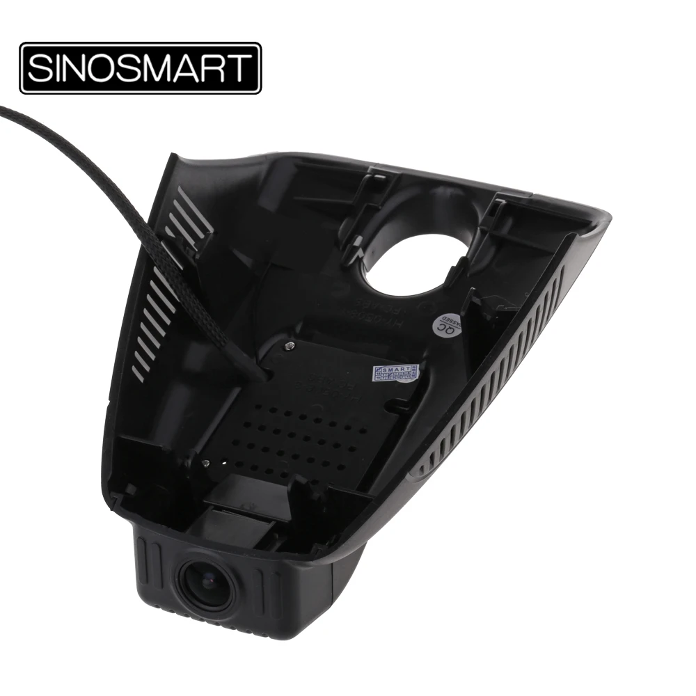 SINOSMART Wifi DVR для Mercedes Benz C200 14 15/GLC 260 15/E220 /C200L 180 Скрытая установка с приложением дополнительная двойная камера