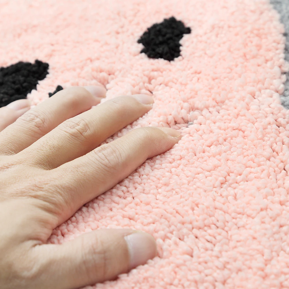 Cartoon Thickness Mat Soft Anti-slip Rug Double-layer Design Tight Edge Skin Friendly Carpet for Bathroom Bedroom Entrance Use Cartoon Thickness Mat Soft Anti-slip Rug Double-layer Design Tight Edge Skin Friendly Carpet for Bathroom Bedroom Entrance Use