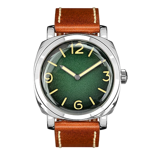 Мужские модные часы, автоматические часы для дайвинга, Водонепроницаемость 200 м, светящиеся стрелки, винтажные наручные часы из нержавеющей стали - Цвет: Arabic green