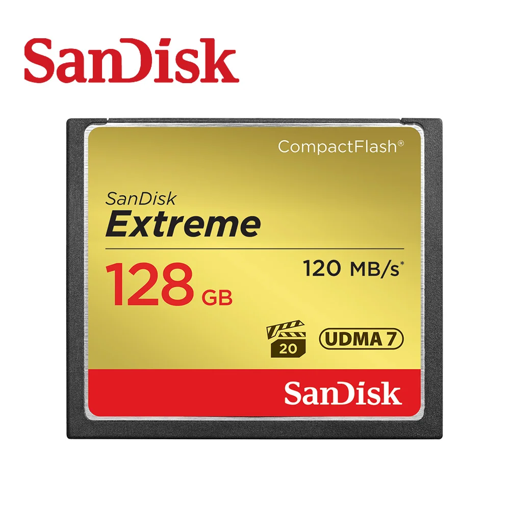 Двойной Флеш-накопитель SanDisk cfxsb Extreme CompactFlash 32GB 64GB 128GB карта CF 800X VPG-20 120 МБ/с. для богатых 4K и Full HD видео SDCFXS для Камера - Емкость: SD-CFXSB-128G