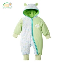 Красочные Детские Footies 0-12 Месяцев Комбинезон + Шляпа + Обувь Oeko-tex 100 Сертифицированных С Капюшоном Детские Комбинезоны костюмы Мальчики Девочки Одежда