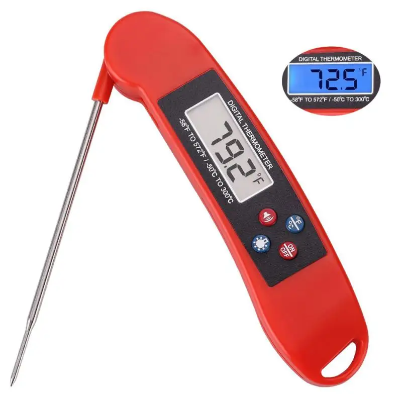 Folding Electronic Digital Thermometer instruments hydrometer Meat Food