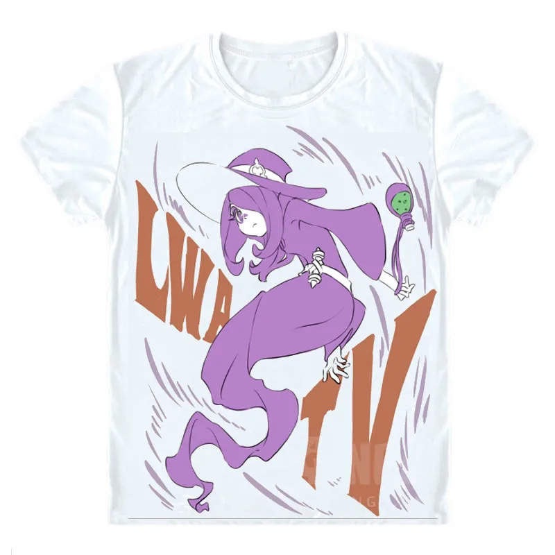 Футболка Coolprint с аниме маленькая ведьма Академия короткие футболки Ritoru Witchi Akademia