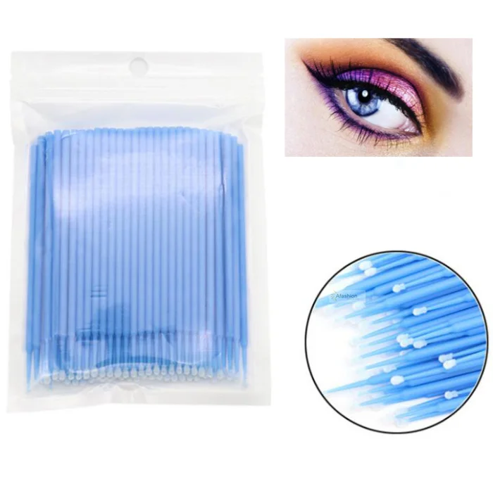 

100pcs makeup micro Disposable Eyelash Extension Applicators Individual Mascara Brushes Lashes Glue Clean Stick