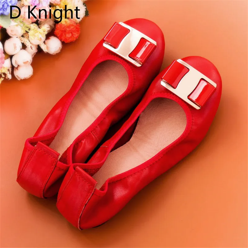 New Spring Summer Slip On Flat Shoes Women Comfortable Gennuine Leather Ballet Shoes Female Casual Flats Woman Loafers Big Size (5)