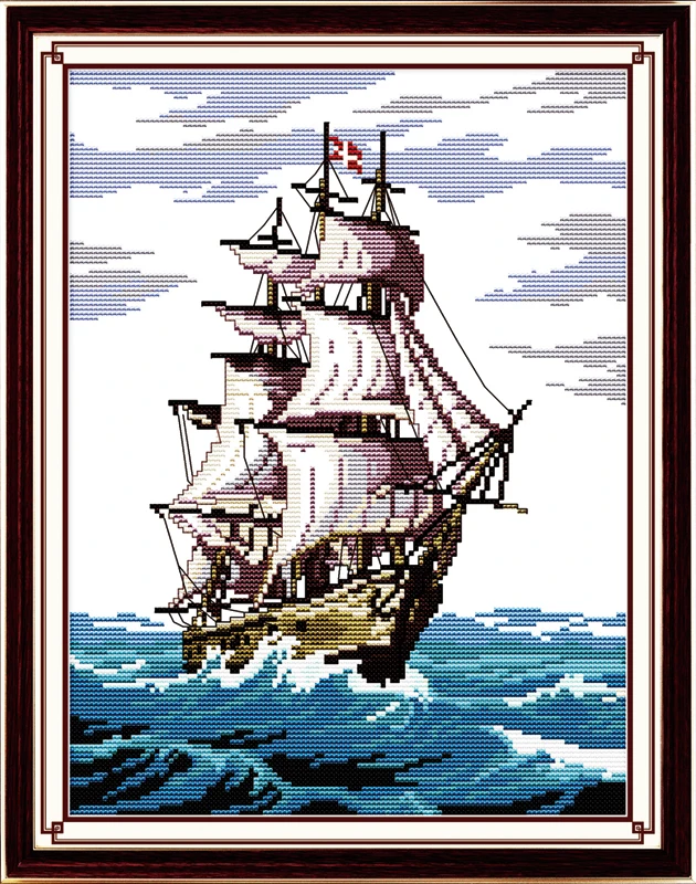 Plain sailing(1) cross stitch kit 18ct 14ct 11ct count printed canvas