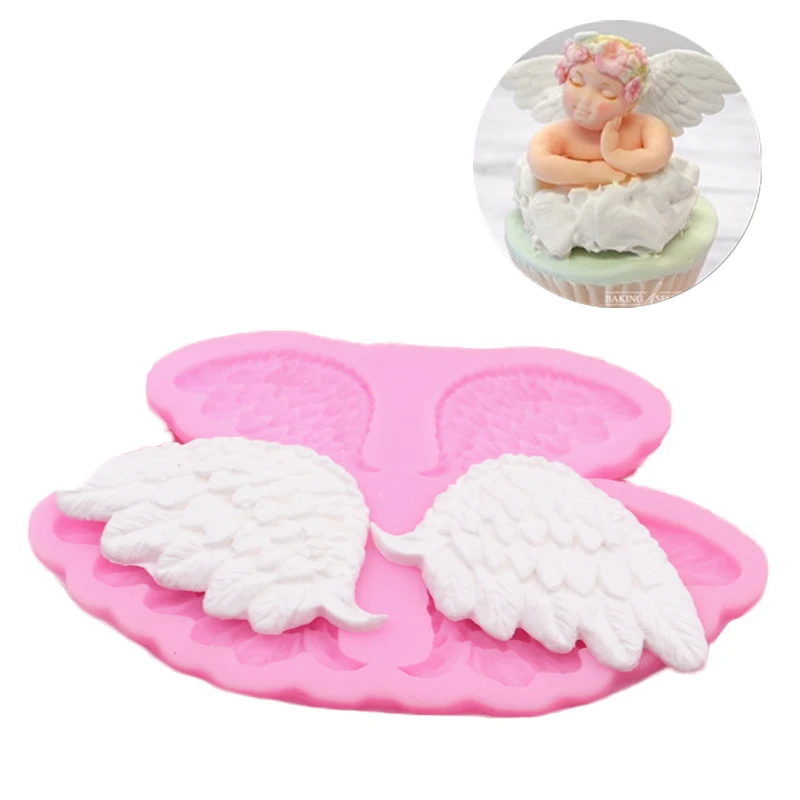 Angel Wings Fondant Silicone Mold Handmade Soap Clay Molds DIY Cake Decor Chocolate Candy Cookie