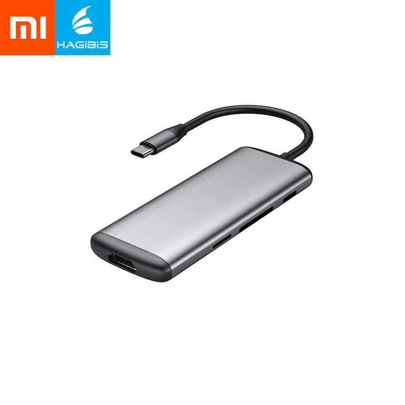 Xiaomi mijia hagios 6 в 1 type-c к HDMI USB 3,0 устройство для чтения карт SD TF PD зарядный адаптер концентратор для iPhone мобильного телефона