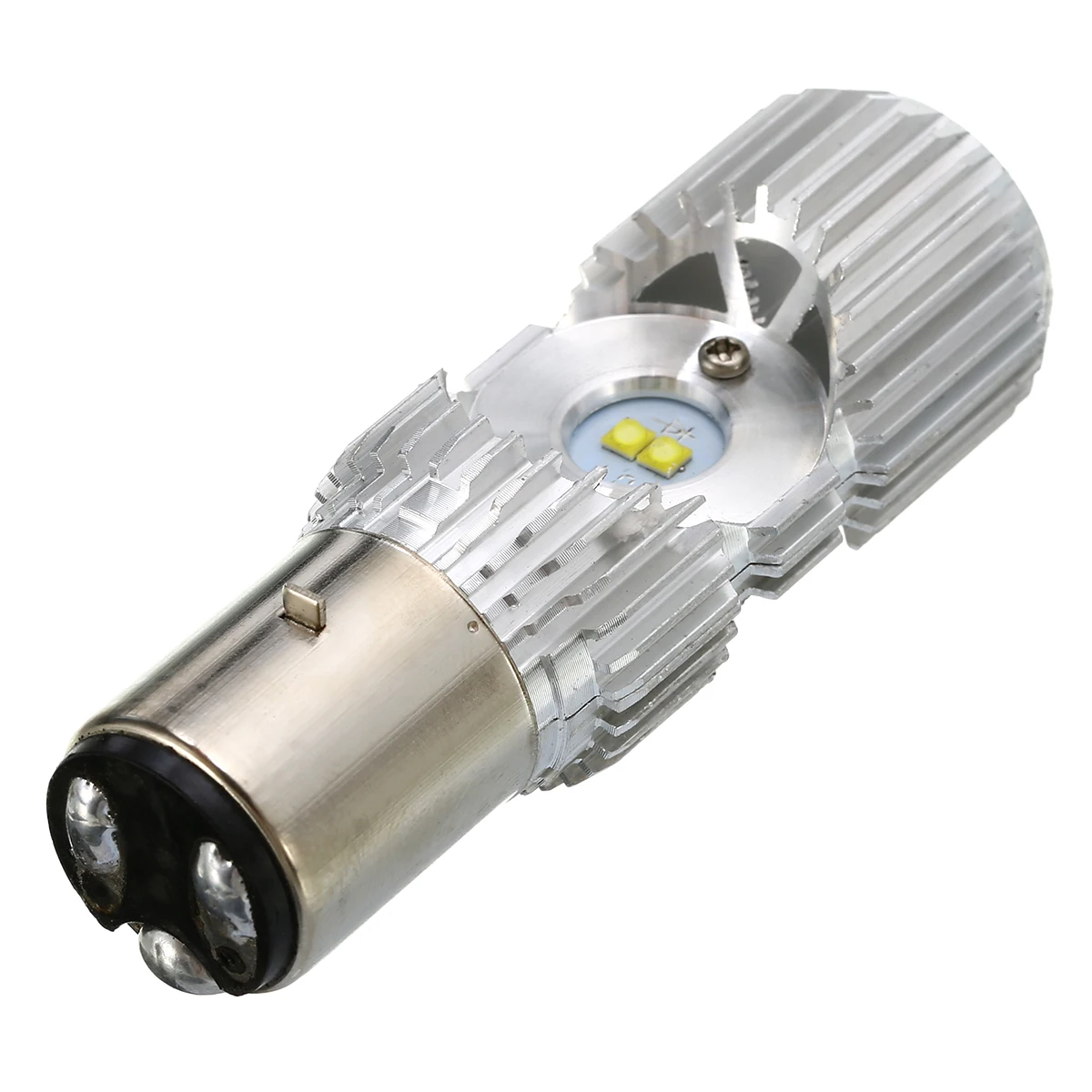 Mayitr 1pc Motorcycle Headlight Bulbs BA20D 20W Dual Side 4LED COB Lamp Scooter ATV Motorcycle Accessories Motor Fog Lights 12V