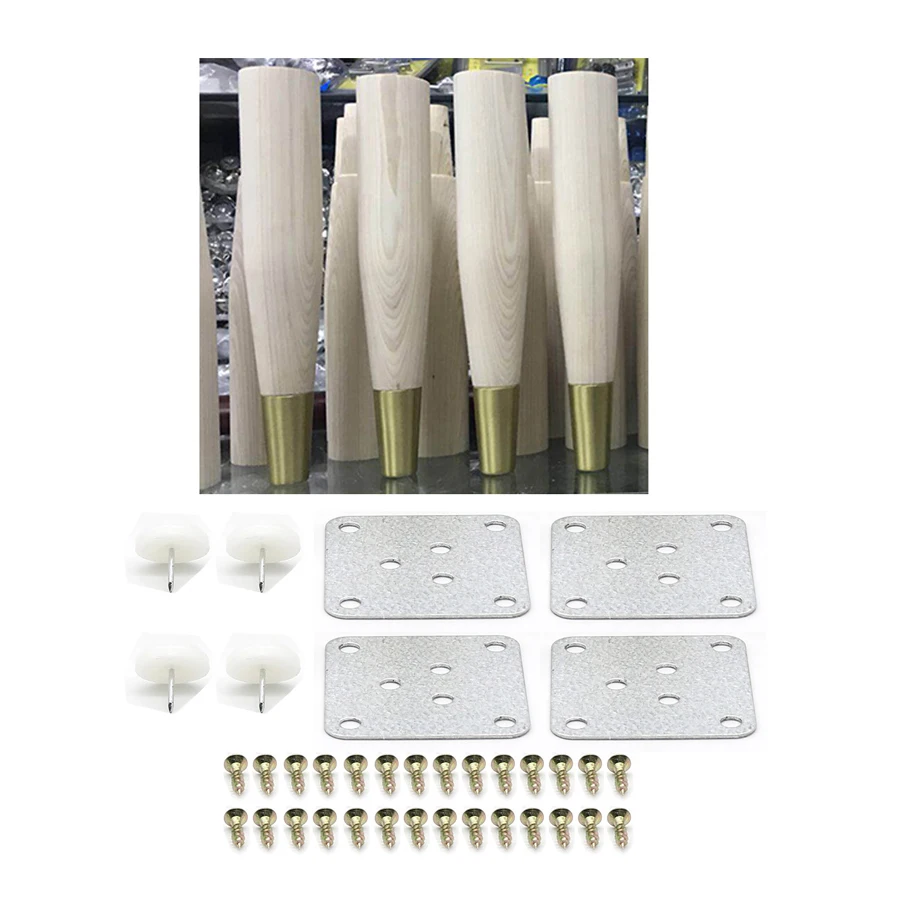 

4Pcs 8.6inch/11inch Wood Furniture Legs aSH Replacement Sofa Legs for Couch Feet Chest of Drawers Cabinet DIY Furniture