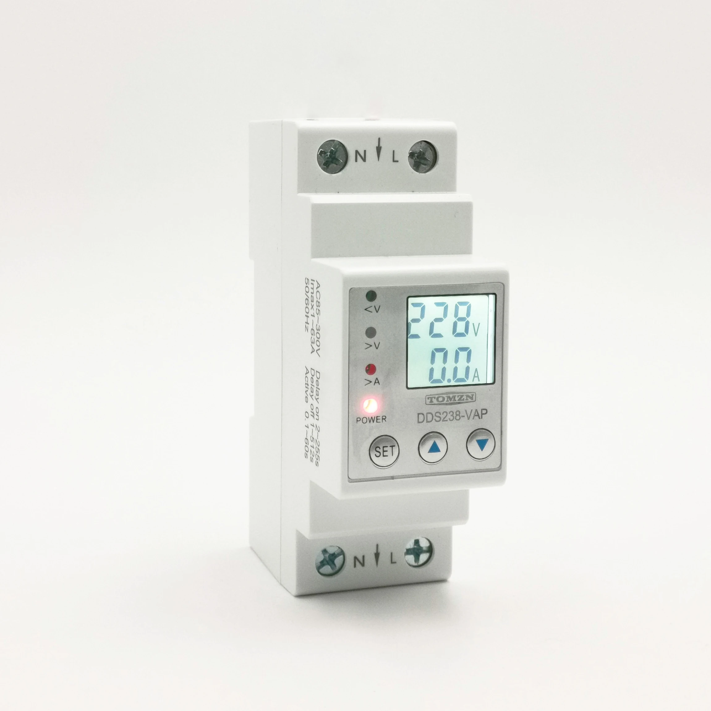 Goede 63A 80A 110V 230V Din Rail Verstelbare Over Onder Spanning Beschermende Apparaat Huidige Limiet Bescherming Voltmeter Amperemeter Kwh