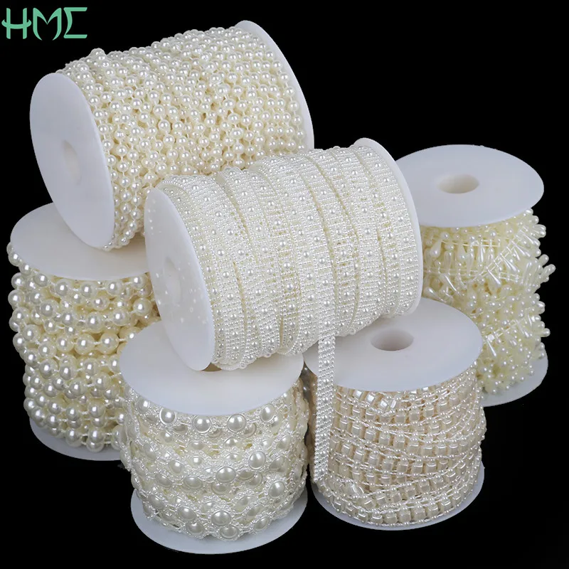 Ivory Pearl Bead Chain for DIY Decorations & Crafts