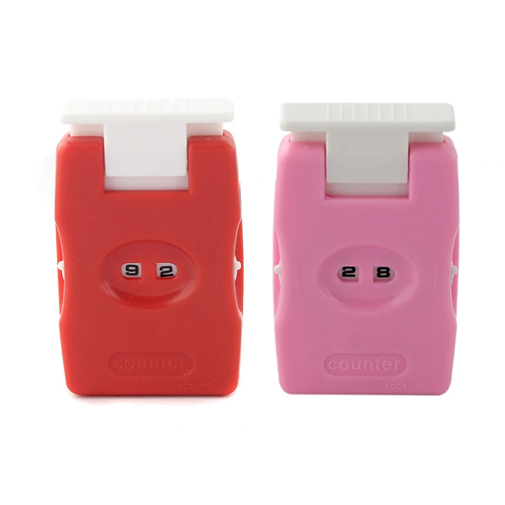 2 Pieces Plastic Knitting Needles Row Counters Crochet Weaving Knit Stitch Tools