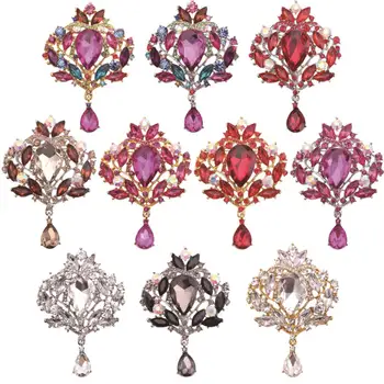 

Vintage Crystal Brooches Pins for Women Romantic Wedding Bridesmaid Rhinestone Party Pendant brooch Jewelry