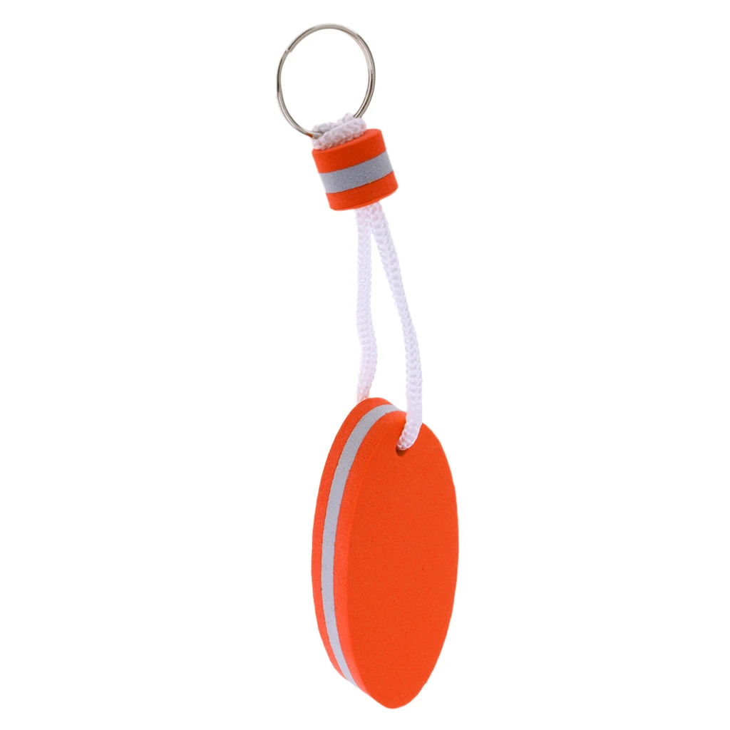 5pcs/set Mixed Color Oval Shaped EVA Foam Floating Key Ring Boat Keychain Water Sports Safety Buoyant Key Holder