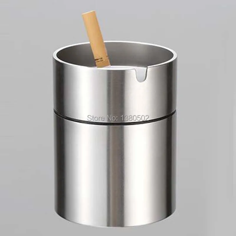 

Hot Fashion stainless steel metal car ashtray With Lids Lighters&Smoking tool Gift For Friend
