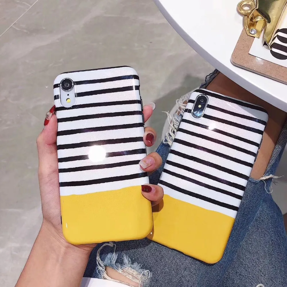 

For iphone XS MAX 7 8 plus 6 6s plus X XR case cover Retro Zebra Stripe painted soft silicon protective phone bag Ritozcase