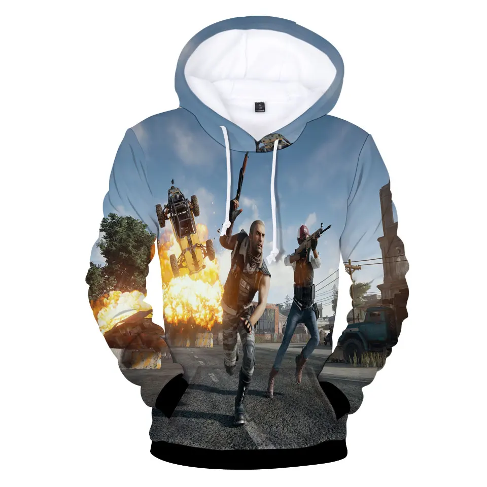  Aikooki PUBG 3D Hoodies Men/women Fashion Hot Game Playerunknown's Battlegrounds O Neck PUBG 3D Pri