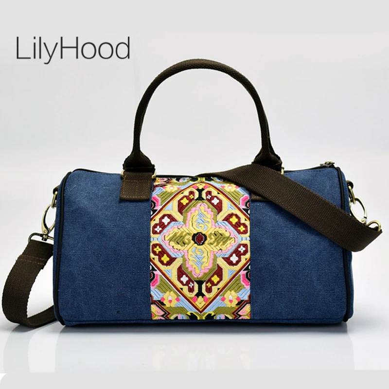 Наплечная Сумка Lilyhood в форме бочонка Женская этническая богемная сумка с ручками