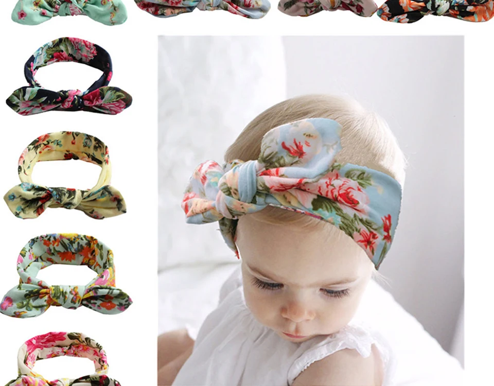 Women Headband Headwear Elastic Baby Headdress Kids Hair Band Girl Hair Bow Knot