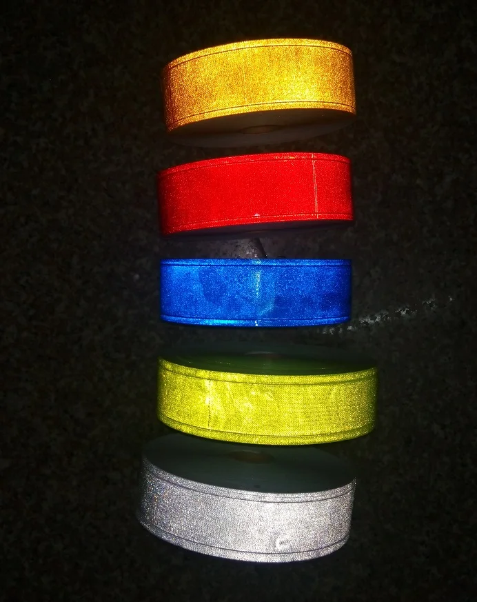 5cm*50m night reflective PVC tape sewing for garment flashing tiny star warning strip