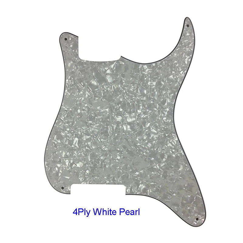Pleroo качество 4 гитара отверстия Stratocaster накладку Пустой материал для Страт Стиль на заказ - Цвет: 4Ply White Pearl