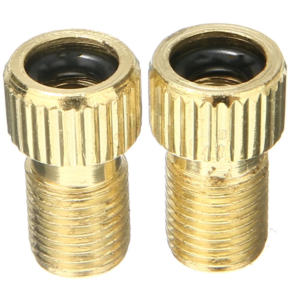 

2Pcs Bicycle Valve Adapter Mountain Road Bike Alloy Gold Cycling Presta Valve Adapter Cycle Pump Tube New