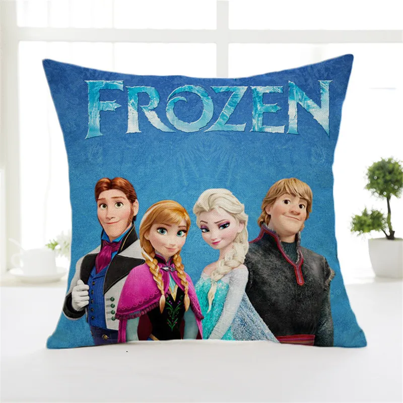 45x45 см чехол для подушки disney Frozen, домашний текстиль, детская парная наволочка для девочек, декоративные наволочки, чехол для гостиной