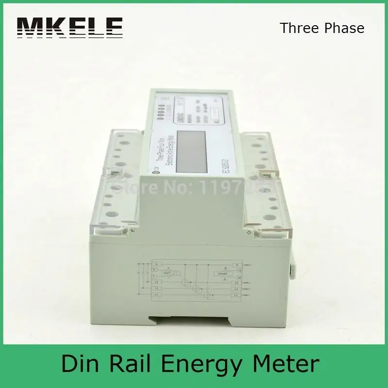 Modbus RTU din-рейка MK-LEM021GC портативный цифровой ЖК трехфазный счетчик энергии