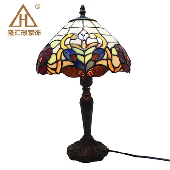 

Mediterranean Retro Style Glass Turkish Mosaic Table Lamps Handworked Study Bedroom Home Art Decor Turkish Lamp