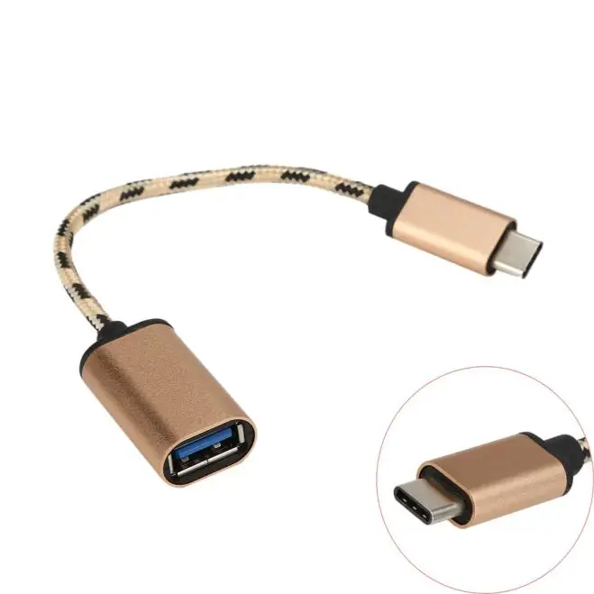 Micro USB кабель USB 3,1 type-C USB-C OTG кабель USB3.1 Женский к type-C Мужской адаптер Шнур для зарядки мобильного телефона 300 шт./партия