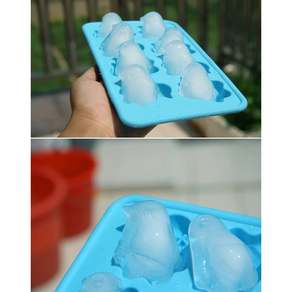 TTLIFE силиконовая форма для льда в форме пингвина ледяное желе Печенье Шоколад Конфеты формы Коктейльные бар вечерние инструменты случайных цветов