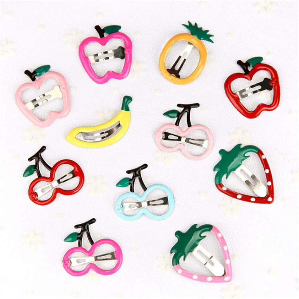 

10Pcs NEW Kids Hair Accessories Headwear Pineapple Fruit Hairpins Cartoon Strawberry Hair Clip for Girl Sweet