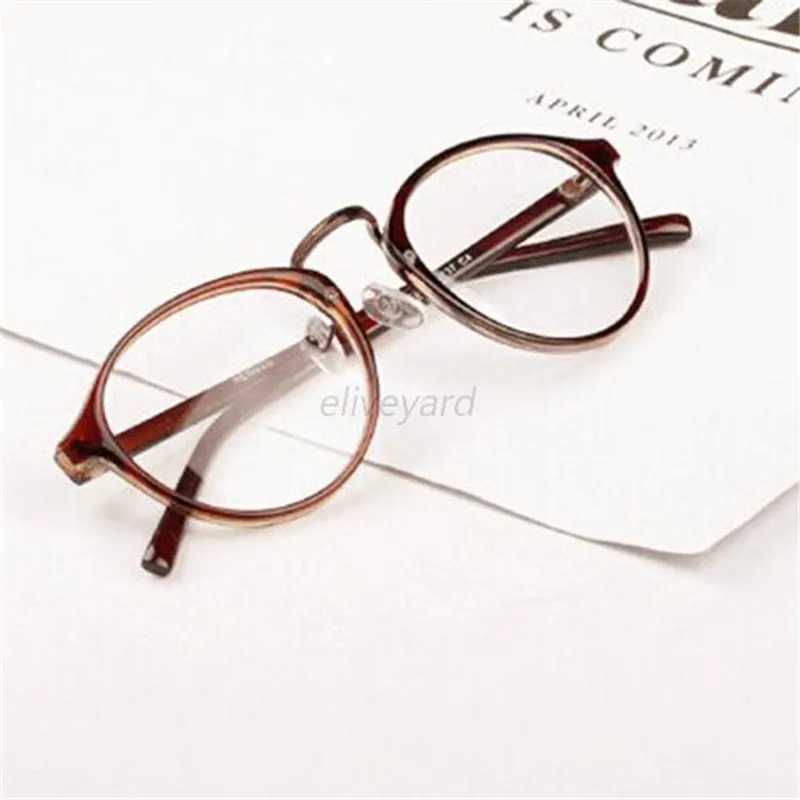 Unisex Klassische Nerd Runden Brille Klarglas Linse Damen und Herren Zubehör Unisex Klassische Nerd Runden Brille Klarglas Linse Damen und Herren Zubehör