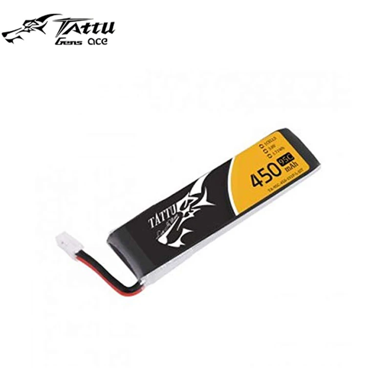 Tattu 450mAh 3,8 V HV 95C 1S1P Lipo аккумулятор с JST-PHR разъемом для крошечного Hawk-Long Pack