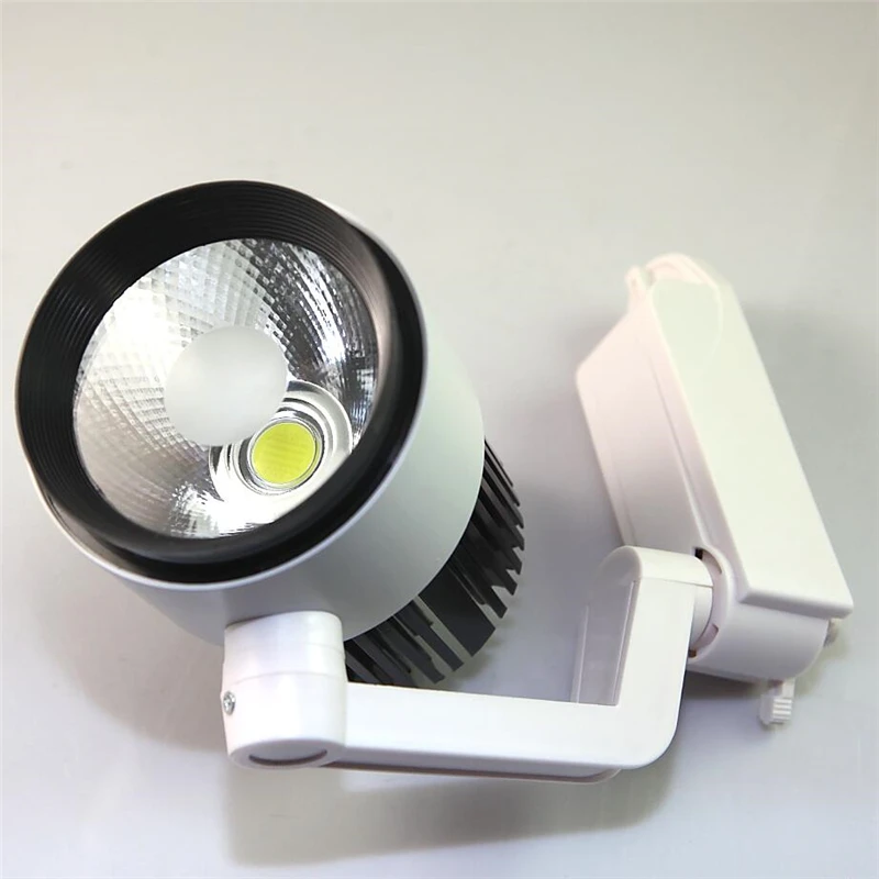 Track Lighting Shades Promotion For Promotional Led Track Light 30w Dimmable Cob Rail Spotlight Lamp Replace 300w Halogen 110v 120v 220v 230v 240v Spot Bulb