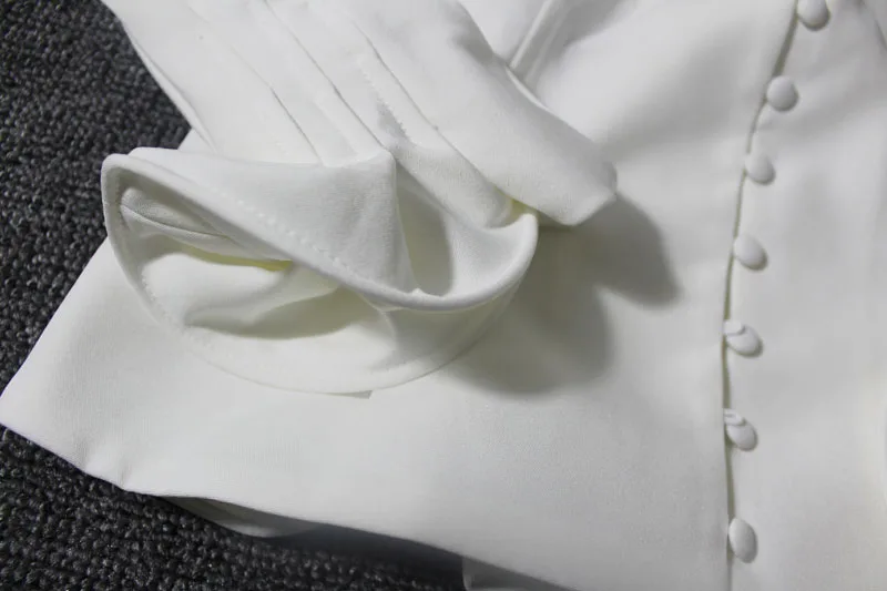 Винтажная женская блузка GETSPRING, V-образный вырез, белая блузка с оборками, рукав «летучая мышь», блузка в корейском стиле, весна