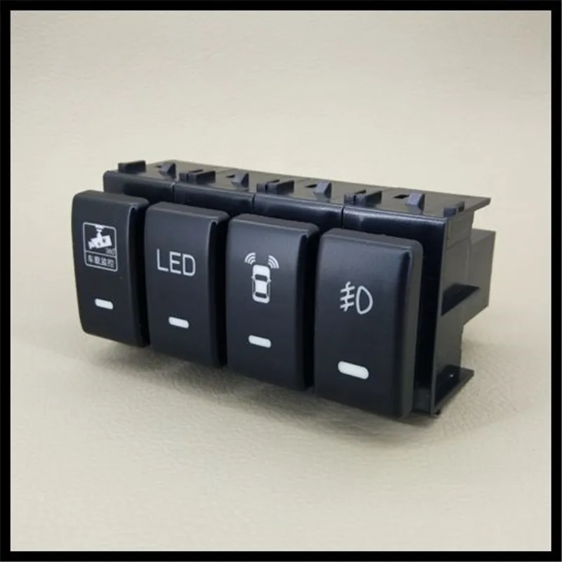 

JINGHANG Free shipping 4A 12V Front fog lights switches & radar switch & LED switch buttons with wire For Nissan Sunny