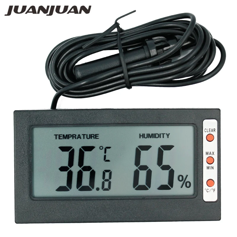 Temperature Humidity Gauge Indoor/Outdoor Digital LCD Thermometer