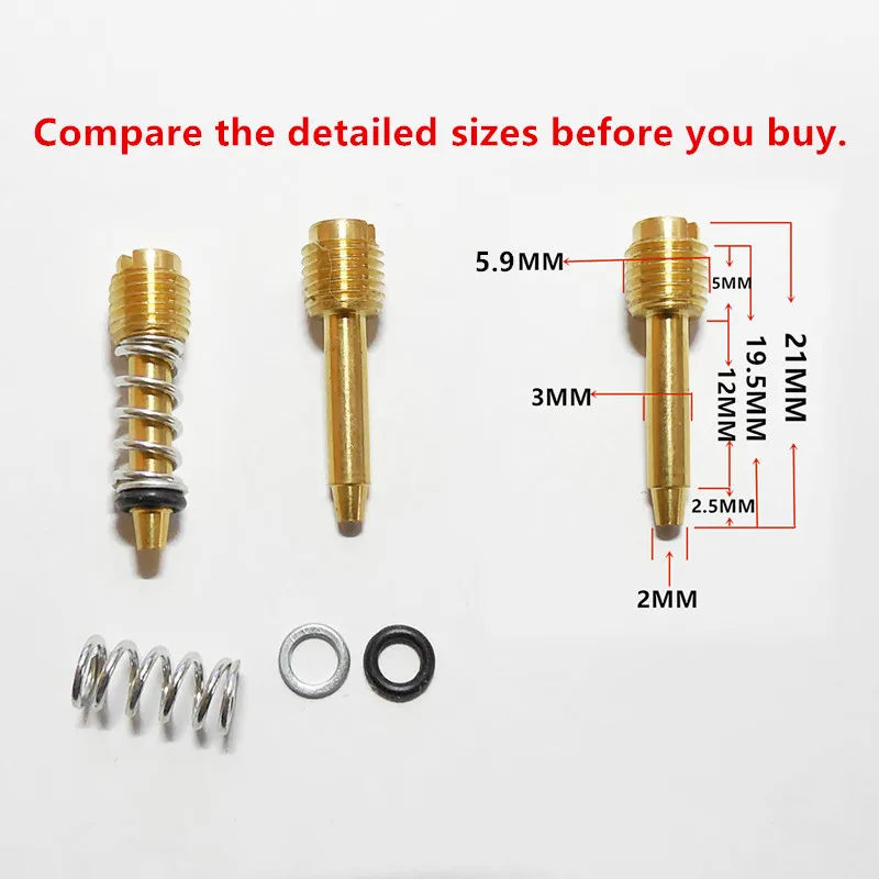 2PCS fuel ratio adjusting screw)Keihin the carb air screw for a