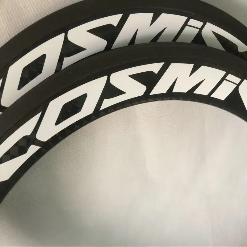 

1 year warranty 50mm full carbon bike wheels white paint cosmic carbon frame wheels 3k glossy baslt surface 23mm 700C wheelset
