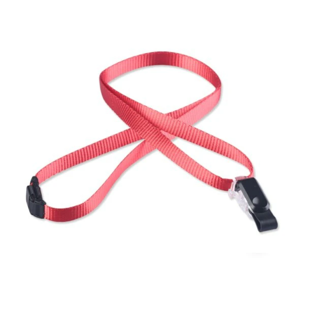 red DEZHI-10mm держатель Бейджа для удостоверения личности, шейный ремень, Безопасный шнур для детей, студентов, ID IC держатель значков, карт и аксессуаров - Цвет: red