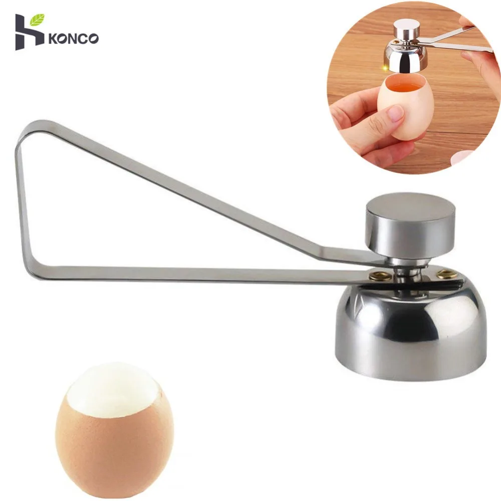 Cortador de cáscara de huevera, abridor de soporte para huevos de acero  inoxidable, herramienta de cocina, cuchillos y utensilios, herramienta para  cortar huevos cocidos con 2 cucharas y 2 hueveras Rojo Verde