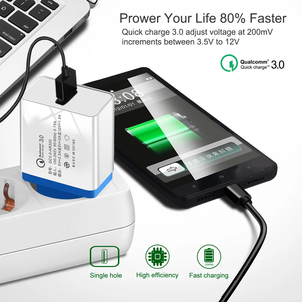 Олаф USB зарядное устройство Quick Charge 3,0 для iphone 7 8 Plus Xs X QC 3,0 зарядное устройство для телефона для Xiaomi Redmi Note 7 для huawei mate 20 pro